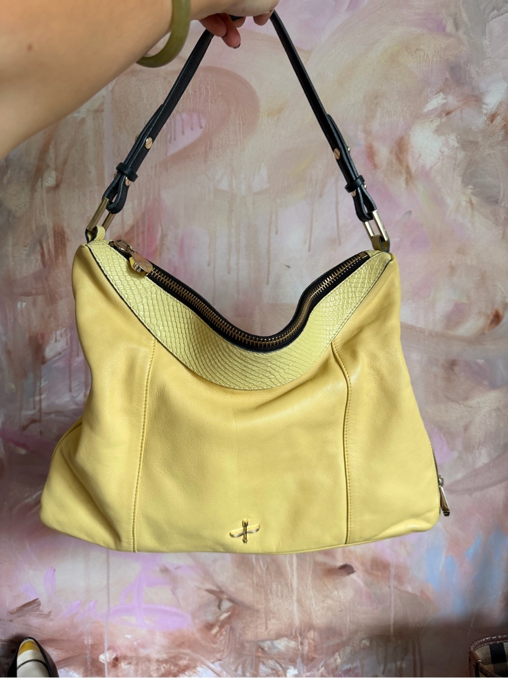 Pour La Victoire Leather Shoulder Bag by Unknown Brand